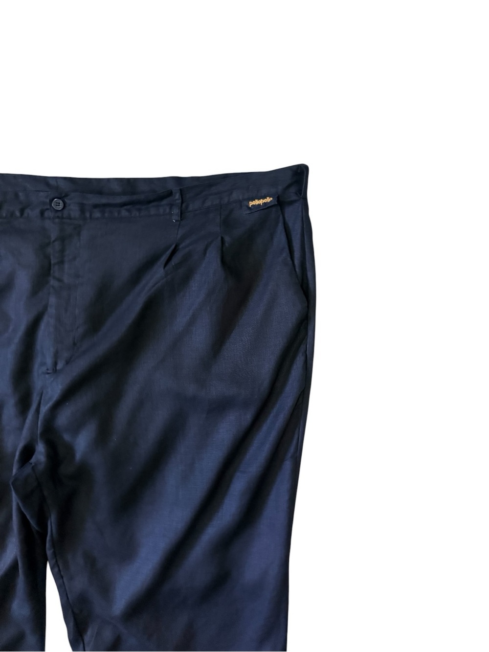 Vintage Pelle Pelle Men's Black Linen Casual Pants Size 56 - Picture 3 of 4